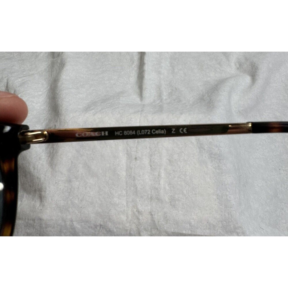Coach Sunglasses HC 8084 (L072 Celia) 517013 Dark Tortoise/Gold,‎ FRAMES ONLY - Picture 5 of 8